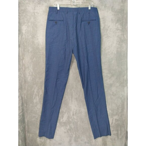 Brooks Brothers Dress Pants Mens 42x36 Blue Wool Mohair Blend Regent Fit Flat - Picture 2 of 9